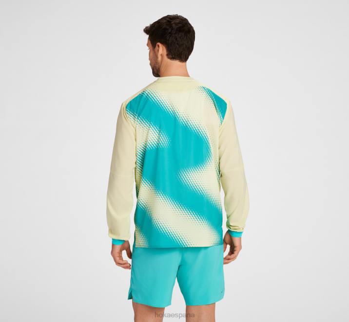 Hoka hombres 1/2 cremallera cortavientos PBDP665 fiesta