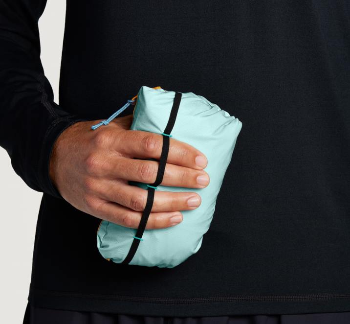 Hoka hombres chaqueta impermeable ultraligera PBDP667 diva azul