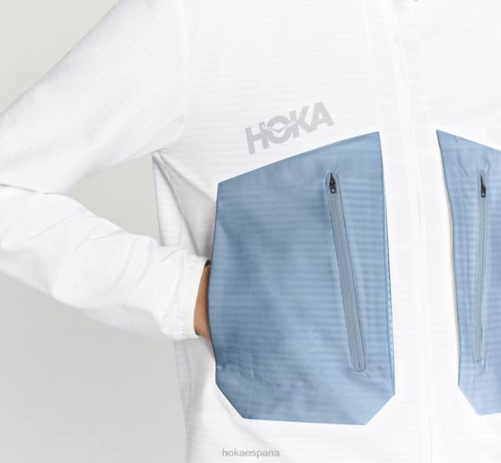 Hoka hombres misión con cremallera completa PBDP668 blanco