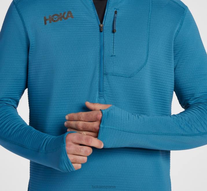 Hoka hombres 1/2 cremallera PBDP638 acero azul