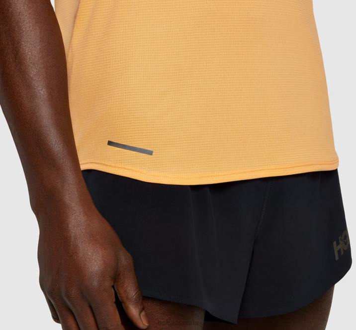 Hoka hombres camiseta de deslizamiento PBDP631 naranja simulada