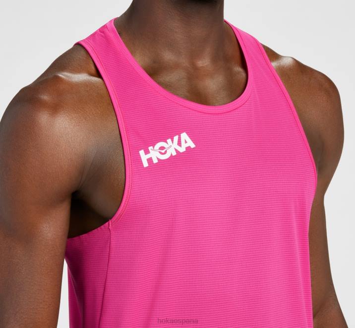 Hoka hombres camiseta de deslizamiento PBDP633 milenrama rosa