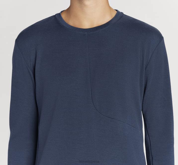 Hoka hombres mezcla de merino manga larga PBDP646 espacio exterior