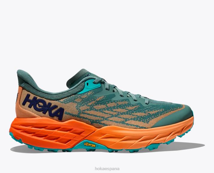 Hoka hombres cabra rápida 5 PBDP489 enrejado/naranja simulada