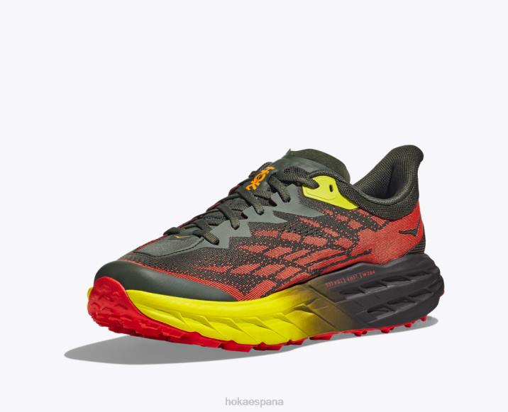 Hoka hombres cabra rápida 5 PBDP607 tomillo/fiesta