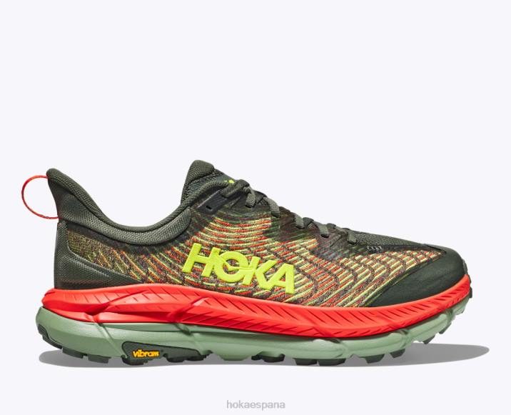 Hoka hombres velocidad mafate 4 PBDP498 tomillo/fiesta