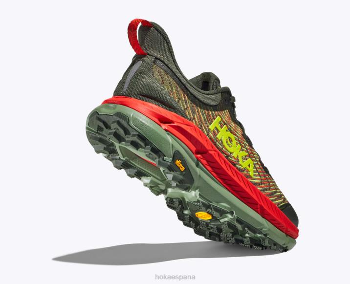 Hoka hombres velocidad mafate 4 PBDP498 tomillo/fiesta