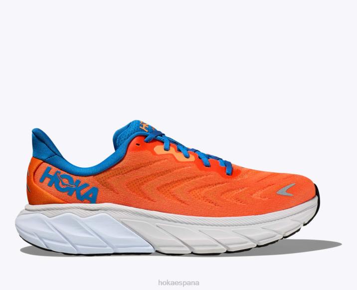 Hoka hombres arahi 6 PBDP429 naranja vibrante/cielo costero