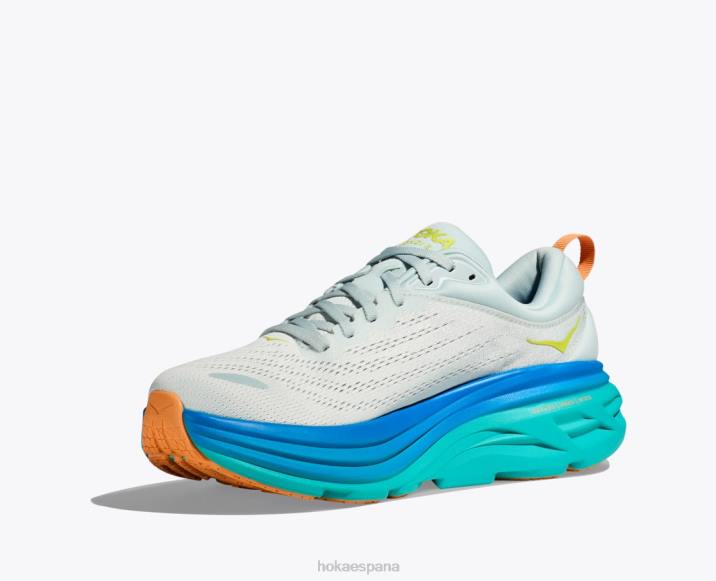 Hoka hombres bondi 8 PBDP419 flujo de hielo/poco de azul