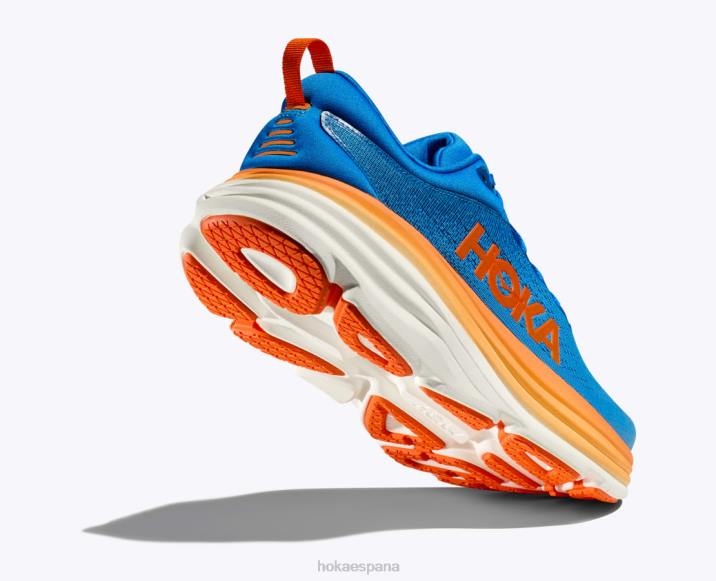 Hoka hombres bondi 8 PBDP614 cielo costero/naranja vibrante