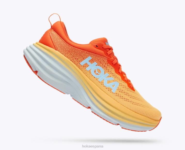 Hoka hombres bondi 8 PBDP688 pico de frailecillo/amarillo ámbar