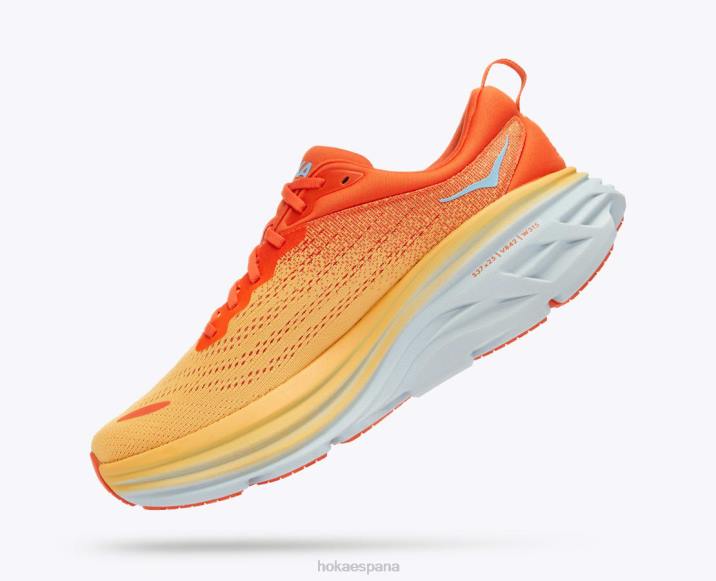 Hoka hombres bondi 8 PBDP688 pico de frailecillo/amarillo ámbar