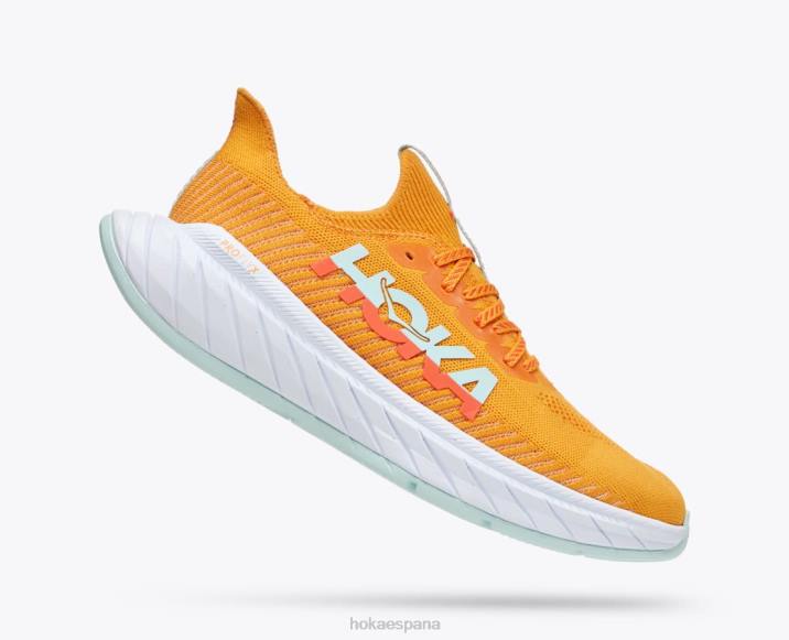 Hoka hombres carbono x 3 PBDP456 amarillo radiante/camelia