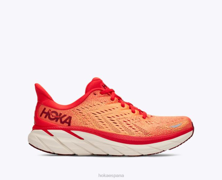 Hoka hombres clifton 8 PBDP583 fiesta/naranja ardiente