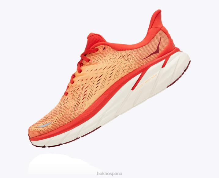 Hoka hombres clifton 8 PBDP583 fiesta/naranja ardiente