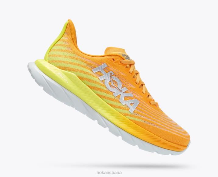 Hoka hombres máquina 5 PBDP439 amarillo radiante/onagra