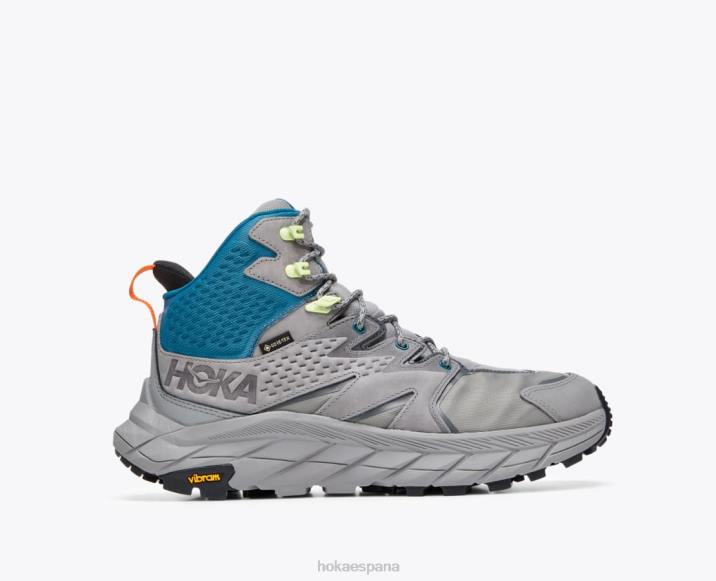 Hoka hombres Anacapa Mid GTX PBDP536 piel de tiburón/coral azul