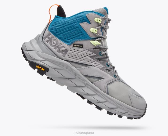 Hoka hombres Anacapa Mid GTX PBDP536 piel de tiburón/coral azul
