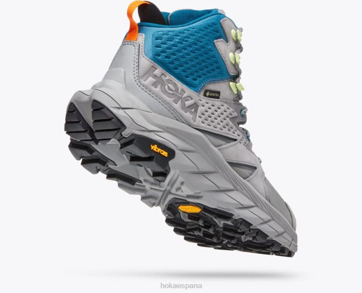 Hoka hombres Anacapa Mid GTX PBDP536 piel de tiburón/coral azul