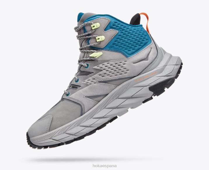 Hoka hombres Anacapa Mid GTX PBDP536 piel de tiburón/coral azul
