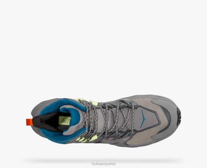 Hoka hombres Anacapa Mid GTX PBDP536 piel de tiburón/coral azul
