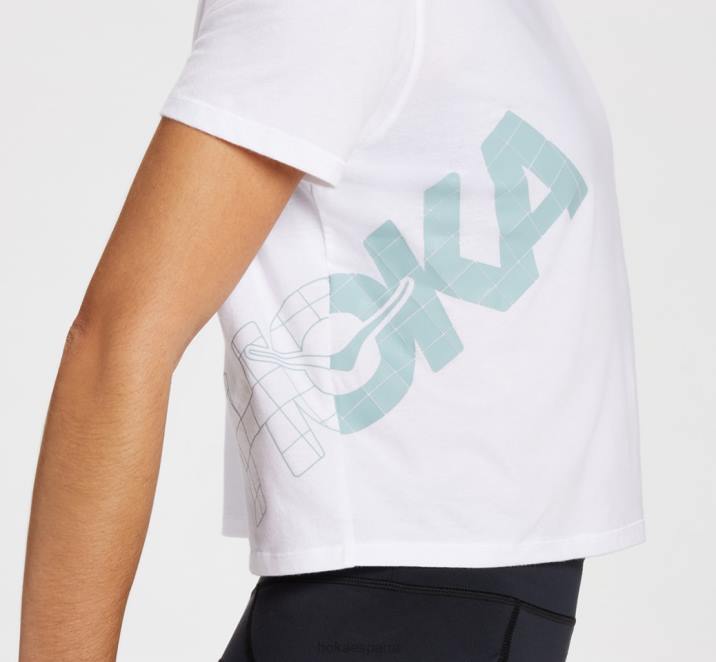 Hoka mujer camiseta para todo el día PBDP346 nuevo blanco