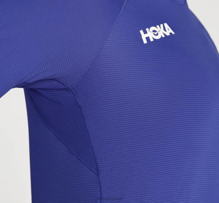 Hoka mujer deslizamiento manga 3/4 PBDP327 añil