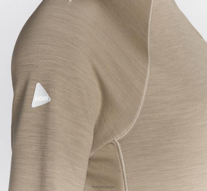 Hoka mujer mezcla de merino manga larga PBDP350 duna