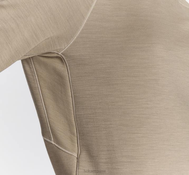 Hoka mujer mezcla de merino manga larga PBDP350 duna