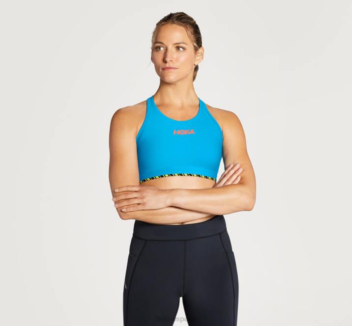 Hoka mujer sujetador deportivo hupana PBDP331 azul ibiza