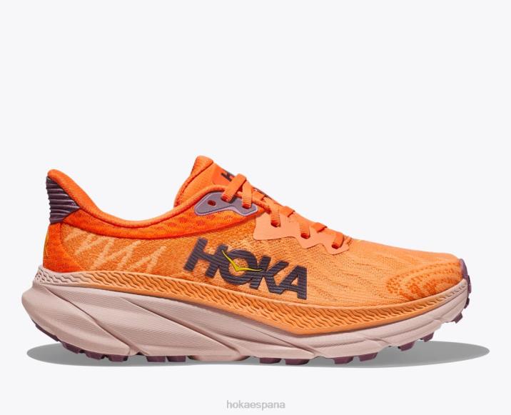 Hoka mujer retador 7 PBDP108 naranja simulado/naranja vibrante