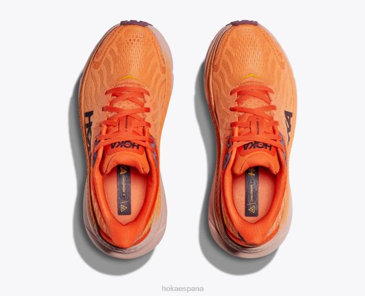 Hoka mujer retador 7 PBDP108 naranja simulado/naranja vibrante