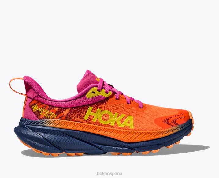 Hoka mujer retador 7 gtx PBDP95 milenrama naranja/rosa vibrante