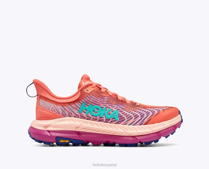 Hoka mujer velocidad mafate 4 PBDP114 parfait de camelia/melocotón