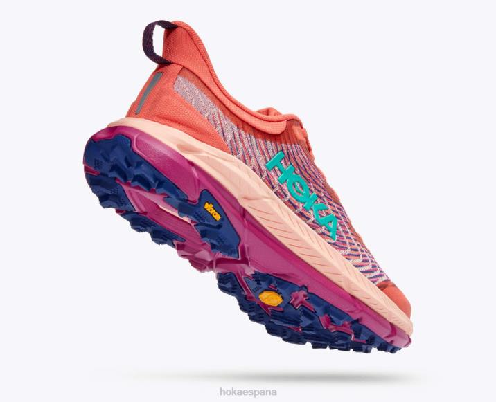 Hoka mujer velocidad mafate 4 PBDP114 parfait de camelia/melocotón