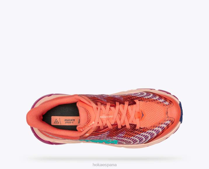 Hoka mujer velocidad mafate 4 PBDP114 parfait de camelia/melocotón