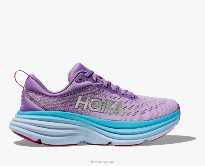 Hoka mujer bondi 8 PBDP11 violeta tiza/lila pastel