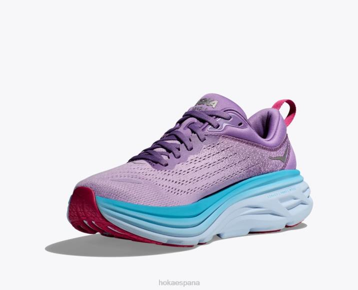 Hoka mujer bondi 8 PBDP11 violeta tiza/lila pastel