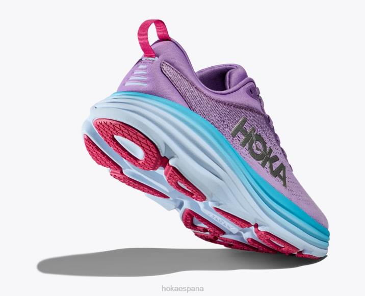 Hoka mujer bondi 8 PBDP11 violeta tiza/lila pastel