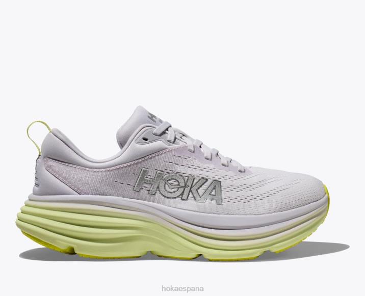 Hoka mujer bondi 8 PBDP13 nube nimbus/verde luminaria