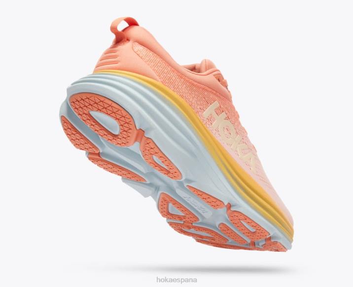 Hoka mujer bondi 8 PBDP16 parfait de coral/melocotón
