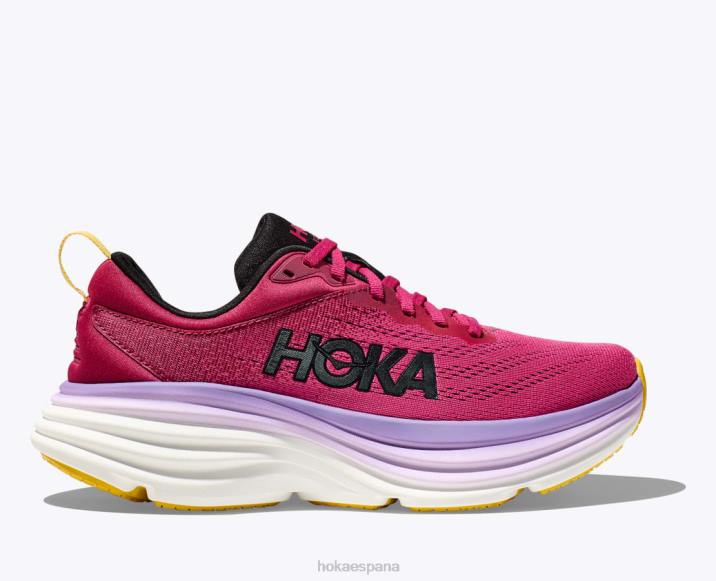 Hoka mujer bondi 8 PBDP8 jubileo de cerezas/milenrama rosa