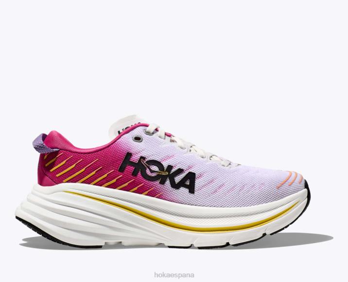 Hoka mujer bondi x PBDP55 blanco de blanco/milenrama rosa
