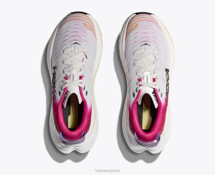 Hoka mujer bondi x PBDP55 blanco de blanco/milenrama rosa