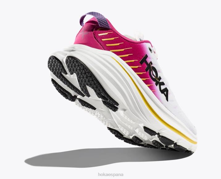 Hoka mujer bondi x PBDP55 blanco de blanco/milenrama rosa