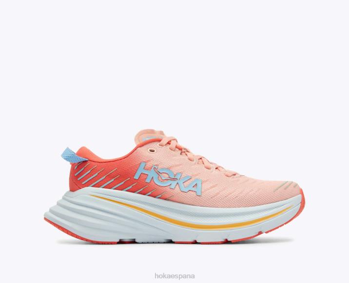 Hoka mujer bondi x PBDP56 parfait de camelia/melocotón