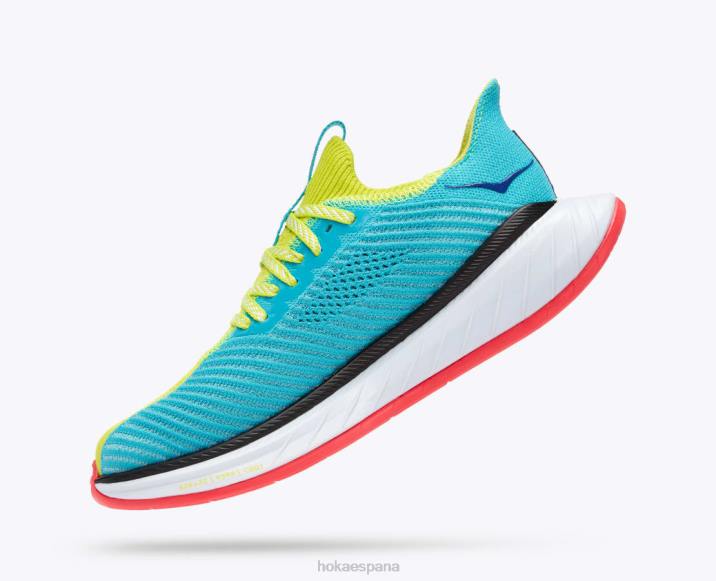 Hoka mujer carbono x 3 PBDP47 onagra/azul buceo