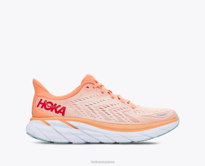 Hoka mujer clifton 8 PBDP216 melón/peonía plateada