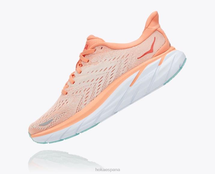 Hoka mujer clifton 8 PBDP216 melón/peonía plateada