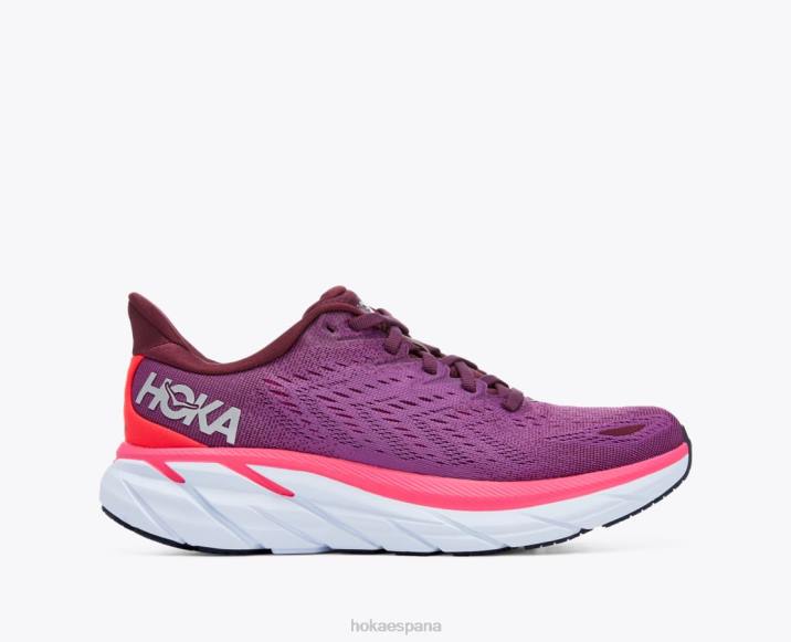 Hoka mujer clifton 8 PBDP219 vino de uva/belleza